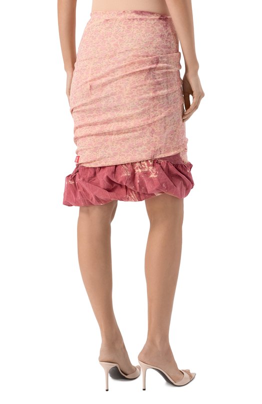 Хлопковая юбка Diesel A22940/0IFBA Розовый  A22940/0IFBA Фото 4