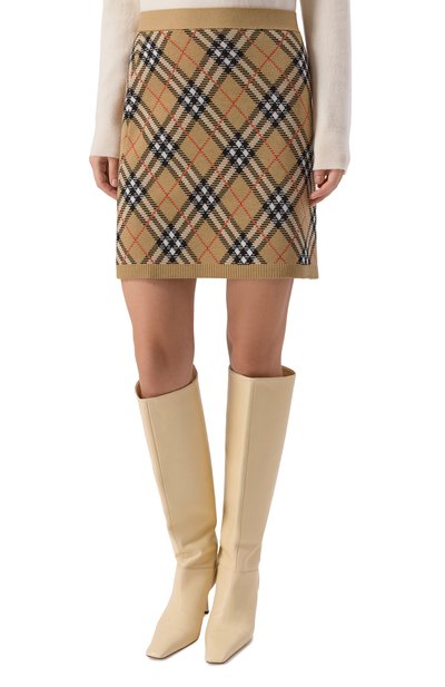 Шерстяная юбка BURBERRY бежевого цвета по цене 152500 руб., арт. 8112172, фото 3 Шерстяная юбка BURBERRY, арт. 8112172, фото 3