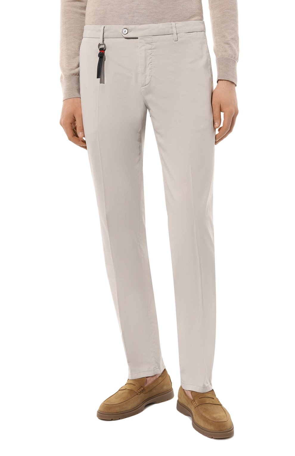 Брюки из хлопка и шелка MARCO PESCAROLO серого цвета по цене 49950 руб., арт. SLIM80/4900, фото 3 Брюки из хлопка и шелка MARCO PESCAROLO, арт. SLIM80/4900, фото 3