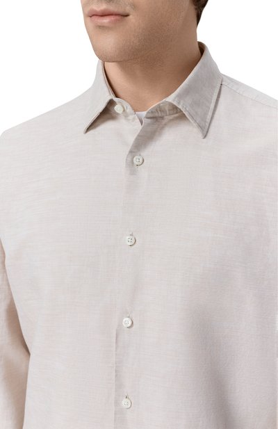Рубашка изо льна и хлопка BOSS, арт. 50561124, фото 5