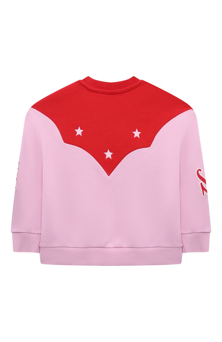 Детский хлопковый свитшот KENZO розового цвета, арт. K15702/3Y-5Y | Фото 2 (Материал внешний: Хлопок; Рукава: Длинные; Девочки Кросс-КТ: Свитшот-одежда)