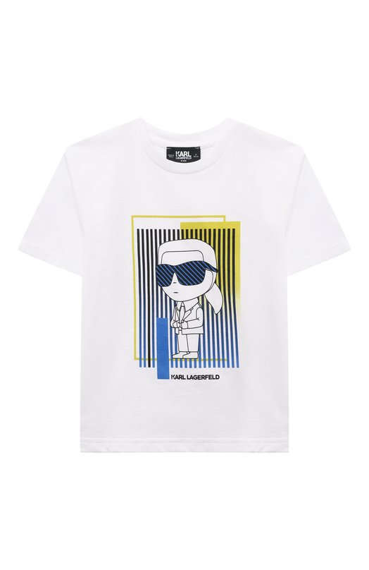

Хлопковая футболка Karl Lagerfeld Kids, Белый
