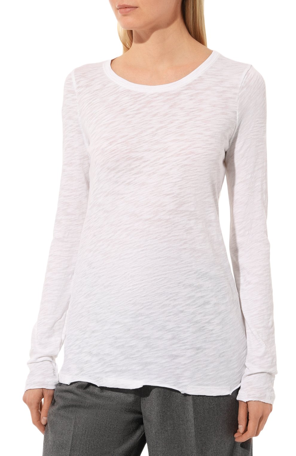 Хлопковый лонгслив ATM ANTHONY THOMAS MELILLO, арт. AW1047-FK, фото 3