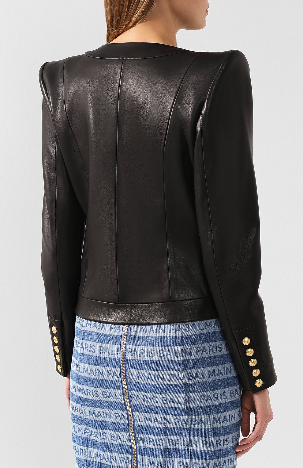 Кожаный жакет BALMAIN, арт. RF17762/L053, фото 4