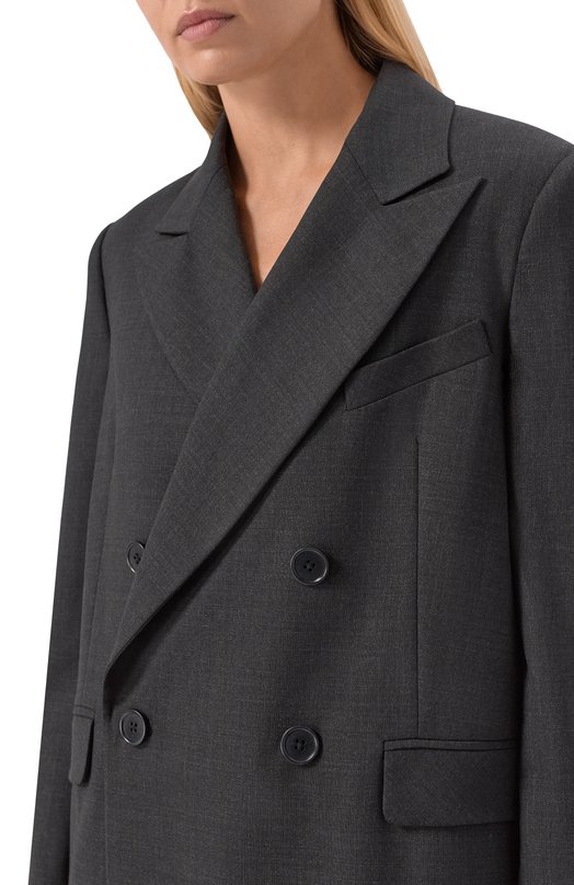 Шерстяной жакет Dice Kayek FW25V517 MCL ANTHRACITE Серый  FW25V517 MCL ANTHRACITE Фото 5