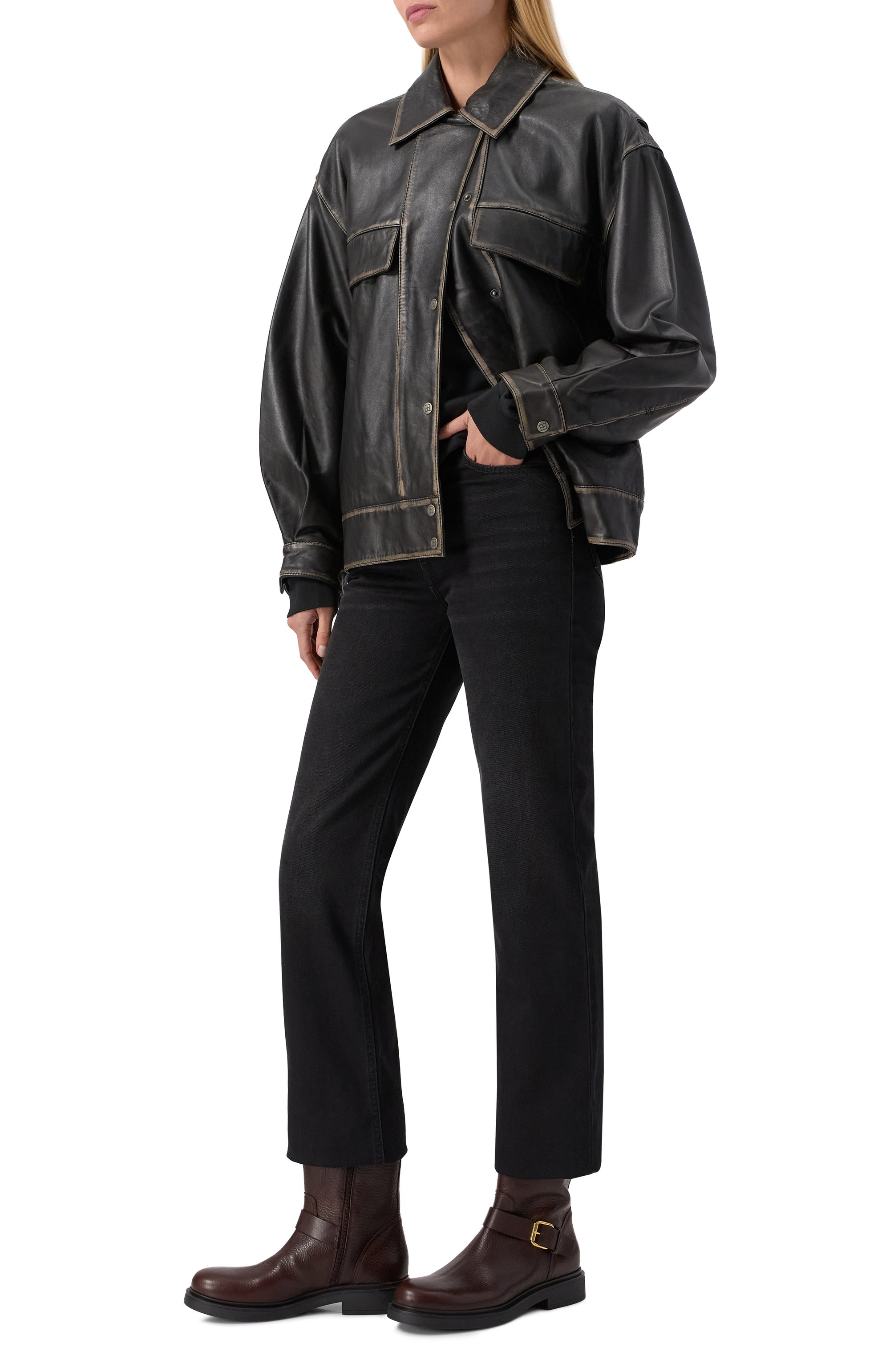 Кожаные ботинки loren bikers AGL, арт. D786501PG/GAUCH, фото 2