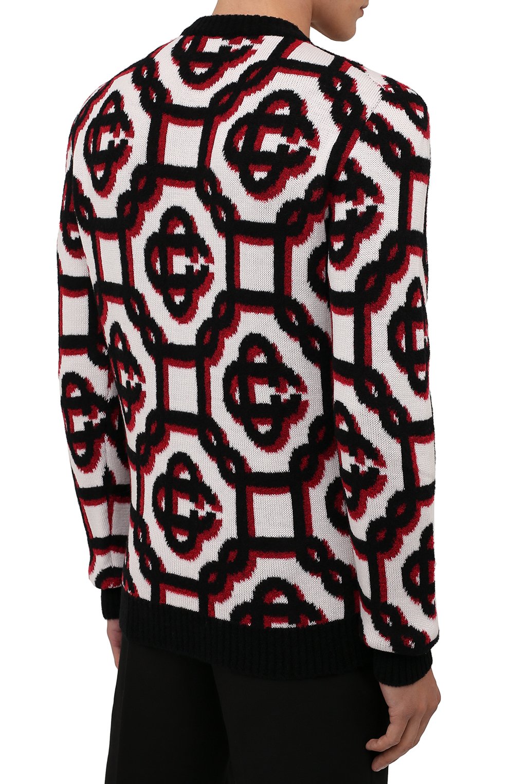 Шерстяной свитер CASABLANCA, арт. MF21-KW-097 0FF WHITE, фото 4