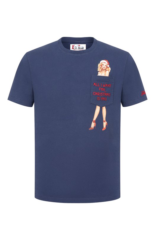 Хлопковая футболка MC2 Saint Barth C0NR0002-02658I/C0NN0R WARM Синий C0NR0002-02658I/C0NN0R WARM