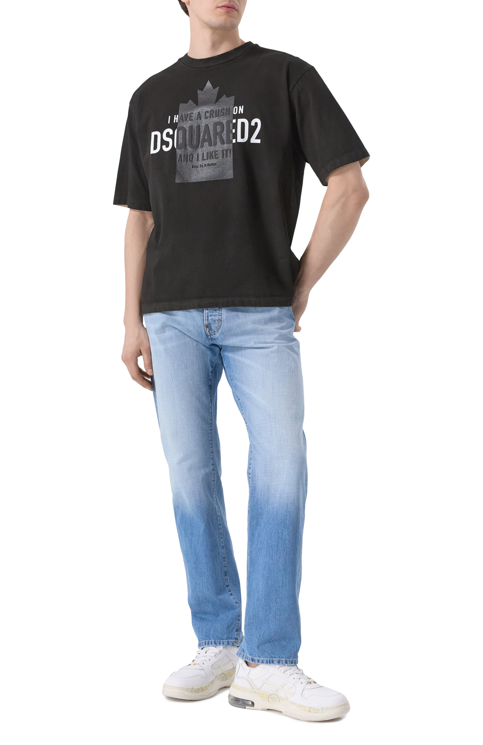 Хлопковая футболка DSQUARED2, арт. S74GD1405/S24583, фото 2