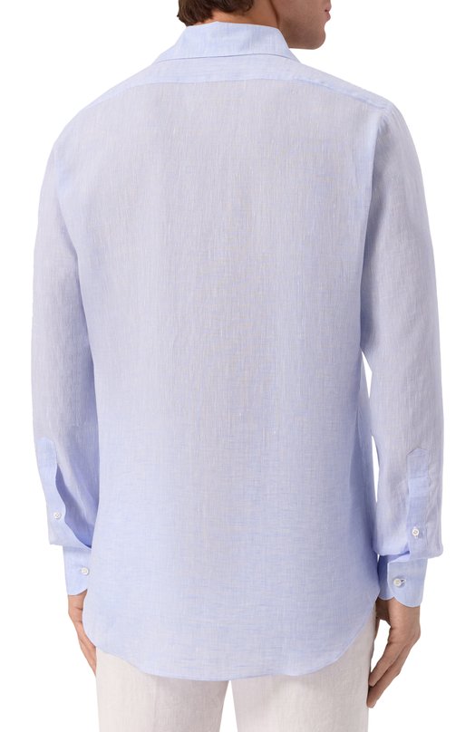 Льняная рубашка MVST M0RBIDA/R0BERT0/R0UND/F3411308-LINEN Голубой  M0RBIDA/R0BERT0/R0UND/F3411308-LINEN Фото 4