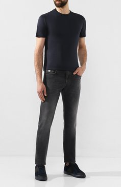 Мужские замшевые кеды bolt HARRYS OF LONDON синего цвета, арт. B0LT 2 SUEDE/TECH LEATHER | Фото 2 (Подошва: Массивная; Материал внутренний: Натуральная кожа; Материал внешний: Замша, Натуральная кожа; Материал утеплителя: Без утеплителя; Стили: Классический; Драгоценные �камни: Проставлено; Ювелирные украшения: Назначено; Материал сплава: Проставлено; Кросс-КТ: Низкие)