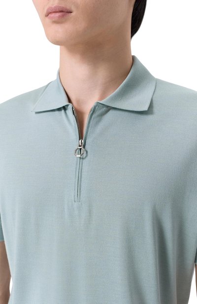 Поло из кашемира и шерсти STEFANO RICCI бирюзового цвета по цене 172000 руб., арт. W505506P31/W26150_001, фото 5 Поло из кашемира и шерсти STEFANO RICCI, арт. W505506P31/W26150_001, фото 5