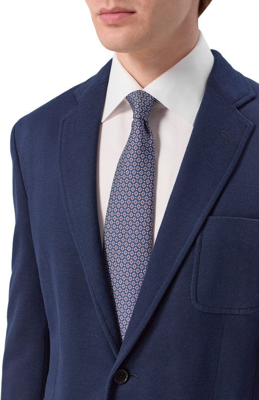 Шелковый комплект из галстука и платка Brioni 08A900/PD450 Синий  08A900/PD450 Фото 2