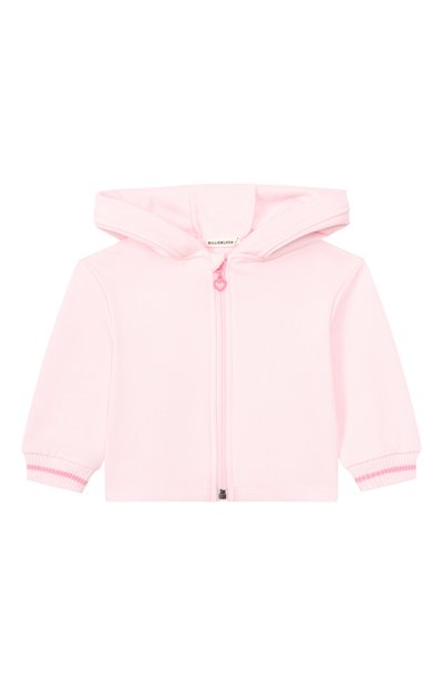 Детский хлопковая толстовка BILLIEBLUSH светло-розового цвета по цене 10350 руб., арт. U21772 | Фото 1 Хлопковая толстовка BILLIEBLUSH, арт. U21772