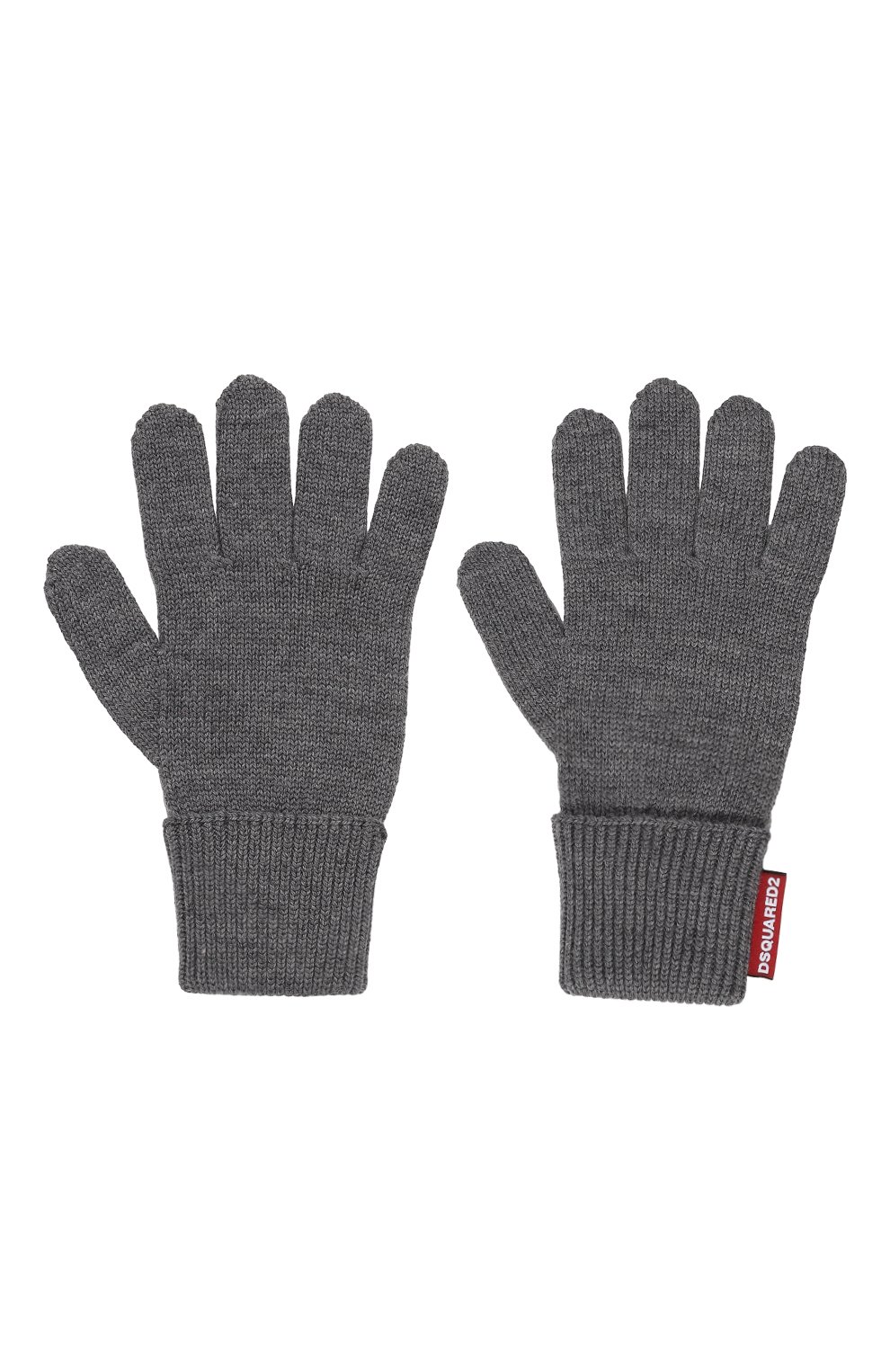 Комплект из шапки и перчаток DSQUARED2 серого цвета по цене 39000 руб., арт. KNM0078/01W06757, фото 6 Комплект из шапки и перчаток DSQUARED2, арт. KNM0078/01W06757, фото 6
