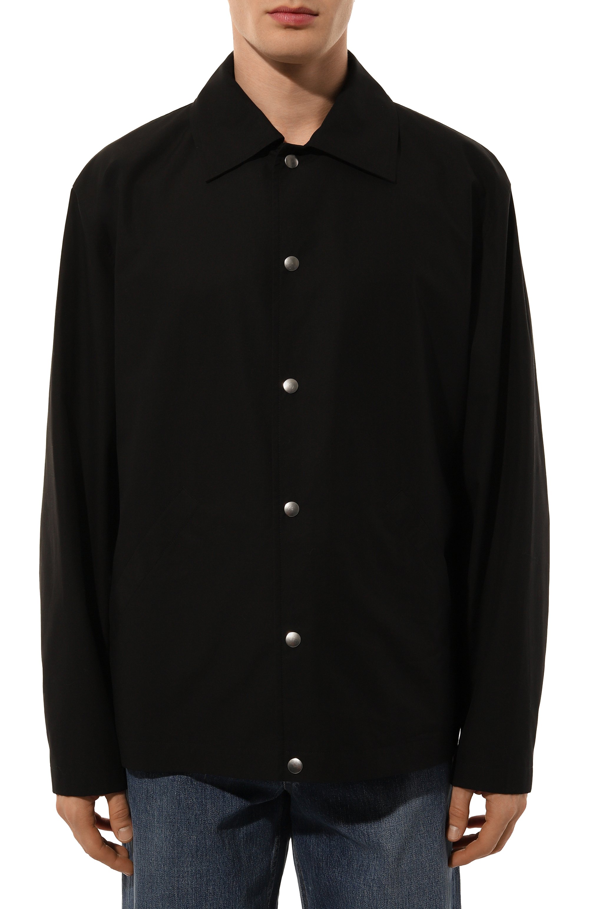 Хлопковая куртка-рубашка JIL SANDER черного цвета по цене 218000 руб., арт. J23BN0003-J45026, фото 3 Хлопковая куртка-рубашка JIL SANDER, арт. J23BN0003-J45026, фото 3