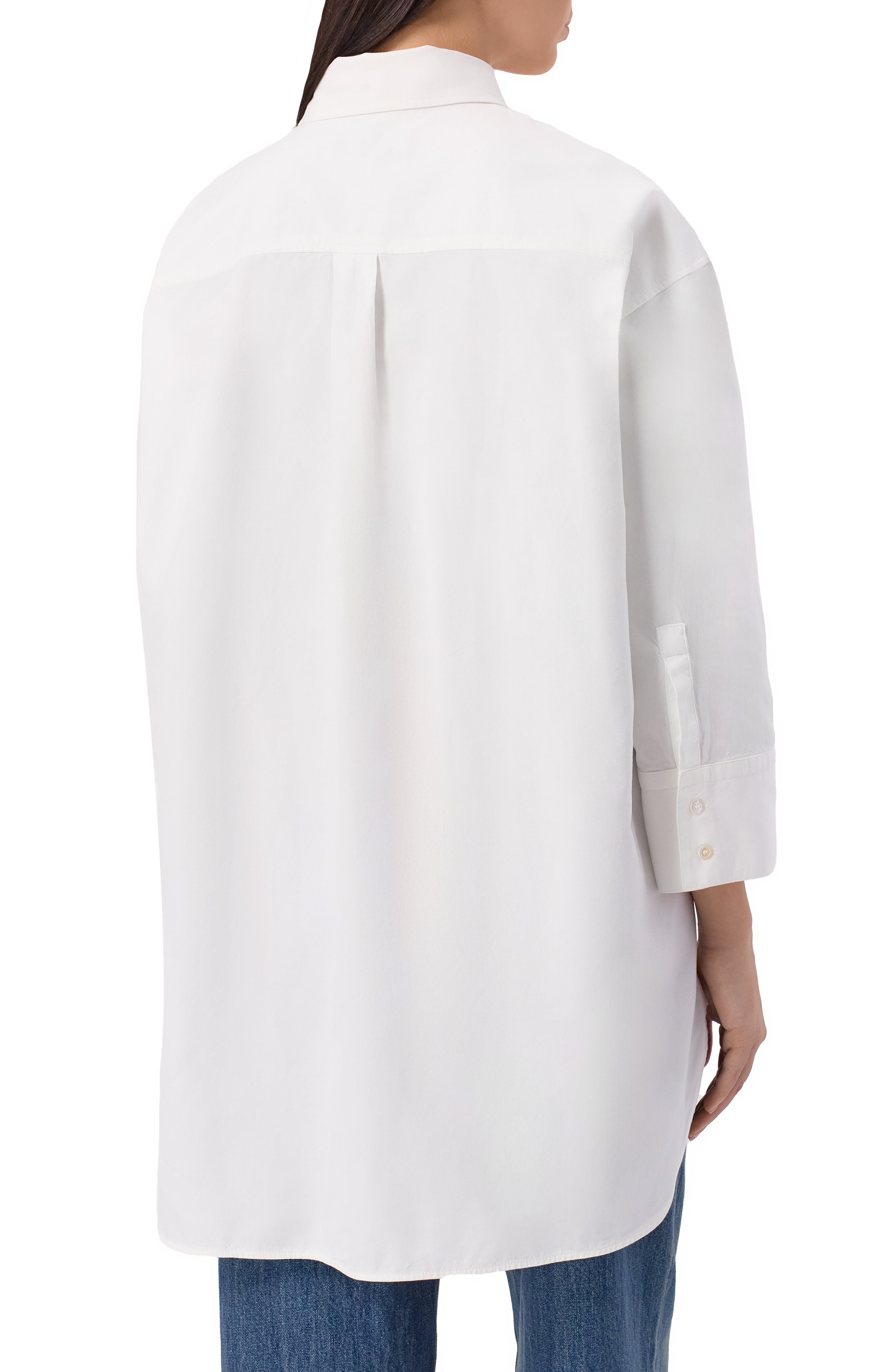 Хлопковая рубашка WEEKEND MAX MARA белого цвета по цене 29950 руб., арт. QUEVA, фото 4 Хлопковая рубашка WEEKEND MAX MARA, арт. QUEVA, фото 4