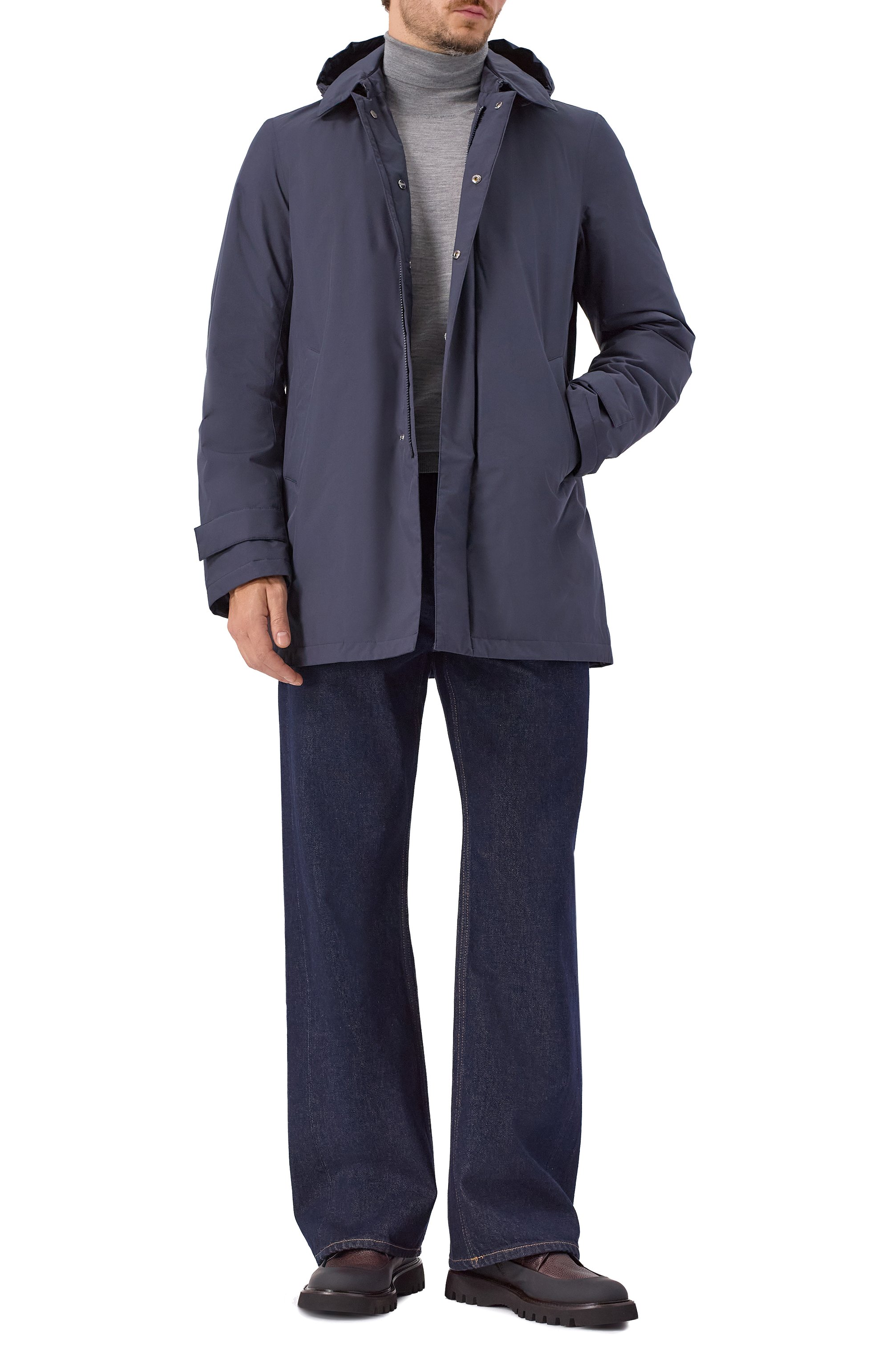 Пуховая куртка HERNO темно-синего цвета по цене 110500 руб., арт. PI001242U/12840, фото 2 Пуховая куртка HERNO, арт. PI001242U/12840, фото 2