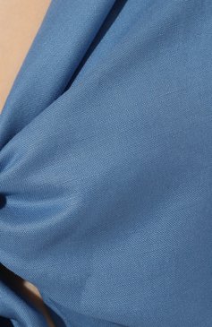 Женское платье изо льна и вискозы OLOLOL голубого цвета, арт. OLD169/9122.905/S23 | Фото 5 (Случай: Повседневный; Материал сплава: Проставлено; Длина Ж (юб�ки, платья, шорты): Миди; Материал внешний: Вискоза, Лен; Драгоценные камни: Проставлено; Рукава: 3/4; Стили: Романтичный; Женское Кросс-КТ: Платье-одежда)
