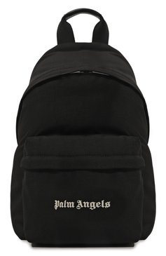 Женский рюкзак PALM ANGELS черного цвета, арт. PMNB015S24FAB001 | Фото 1 (Материал сплава: Проставлено; Драгоценные камни: Проставлено; Материал: Текстиль; Размер: medium; Стили: Кэжуэл, Спорт)