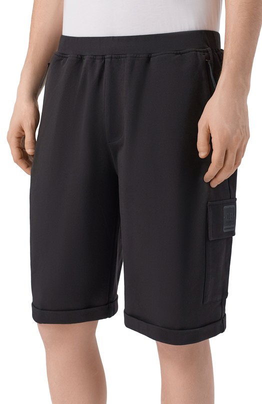 Хлопковые шорты C.P. Company RSCMSB741A/110044G Чёрный  RSCMSB741A/110044G Фото 3