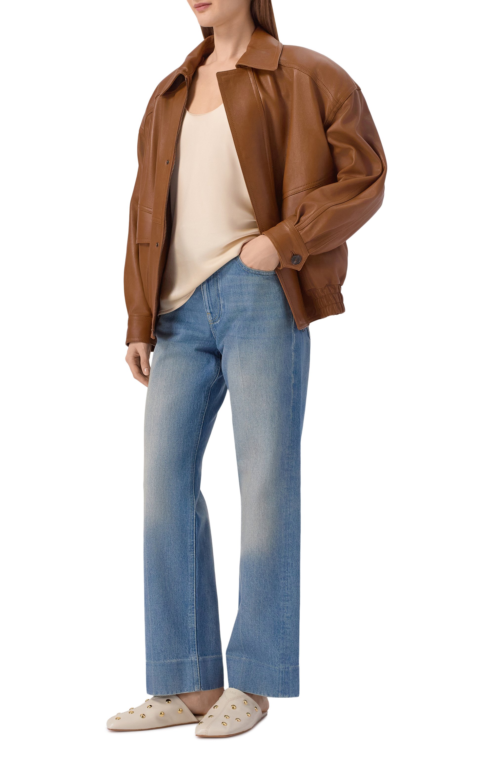 Кожаные сабо rita CHLOÉ, арт. CH26S16SUR, фото 3