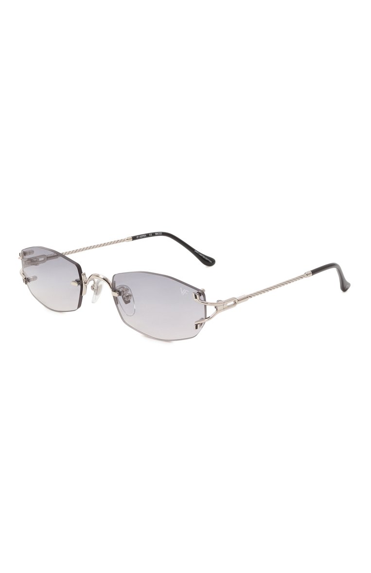 Женские солнцезащитные очки VINTAGE FRAMES серого цвета, арт. ASPEN 24KT WHITE G0LD/ASPHALT | Фото 1 (Материал: Металл; Тип очков: С/з; Региональные ограничения белый список (Axapta Mercury): Не проставлено; Нос: Не проставлено; Кросс-КТ: С/з-унисекс; Очки форма: Безоправные, Овальные; Оптика Гендер: оптика-унисекс)