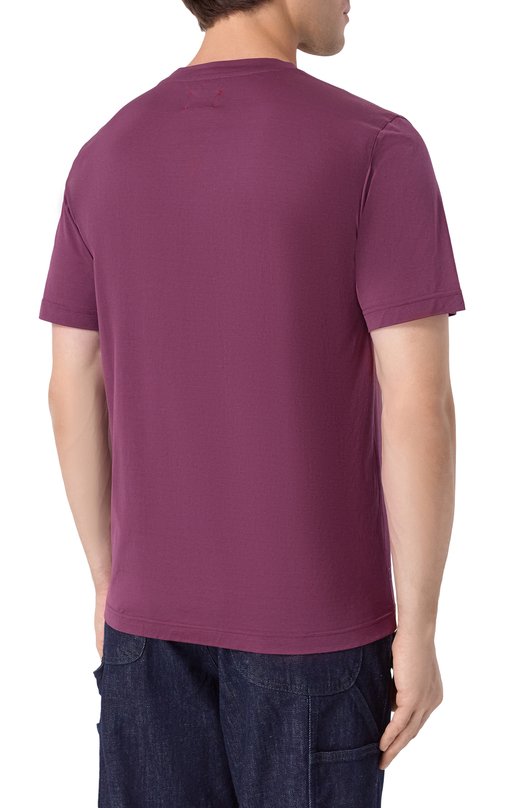 Хлопковая футболка Kiton UMK0824K340 Бордовый  UMK0824K340 Фото 4