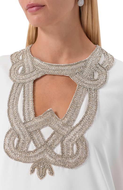Платье с отделкой стразами Zuhair Murad PKA25008/CRCA018 Белый  PKA25008/CRCA018 Фото 4