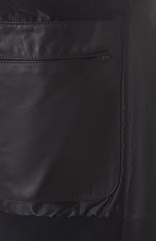 Кожаный бомбер Brioni PLAD0L/0A730 Синий  PLAD0L/0A730 Фото 7