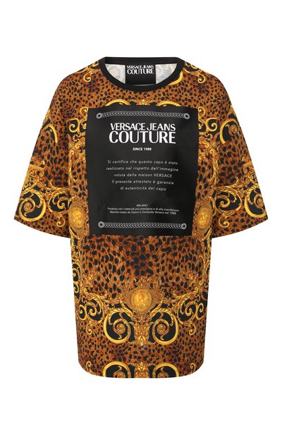 Женская хлопковая футболка VERSACE JEANS COUTURE, арт. B2HUA7BP-UDP602 35/30183