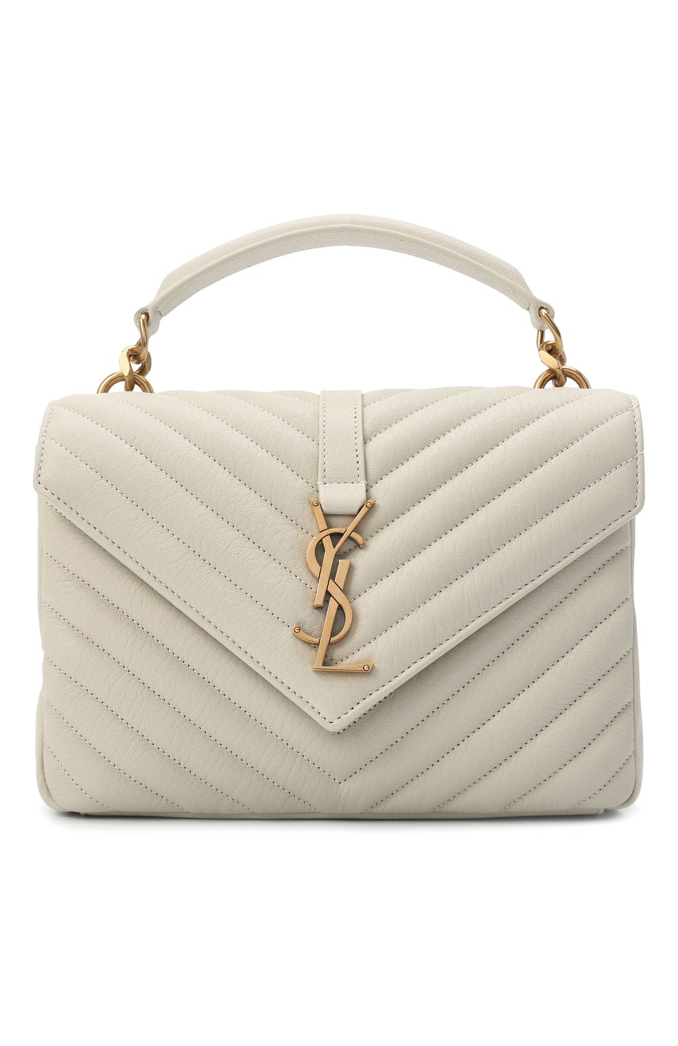 Сумка college medium SAINT LAURENT кремового цвета по цене 339500 руб., арт. 600279/BRM07, фото 1 Сумка college medium SAINT LAURENT, арт. 600279/BRM07, фото 1