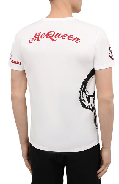 Хлопковая футболка ALEXANDER MCQUEEN, арт. 650423/QQZ65, фото 4