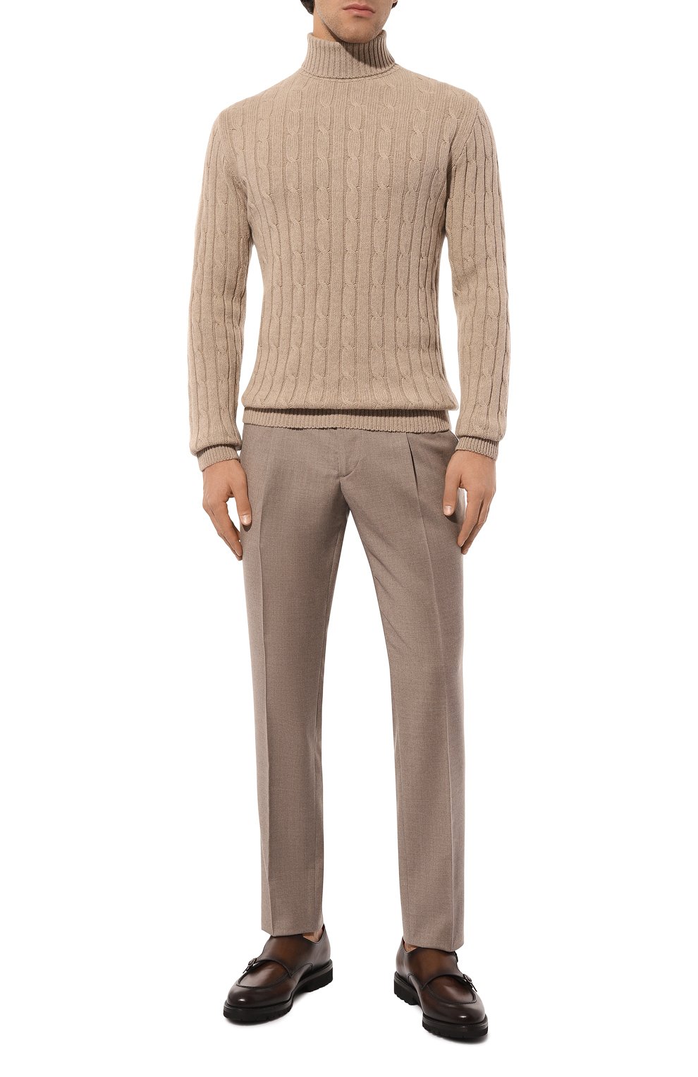 Шерстяные брюки L.B.M. 1911 бежевого цвета по цене 39950 руб., арт. 8446/44504, фото 2 Шерстяные брюки L.B.M. 1911, арт. 8446/44504, фото 2