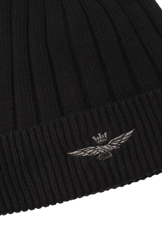 Хлопковая шапка Aeronautica Militare CU0063UL00485 Чёрный  CU0063UL00485 Фото 3