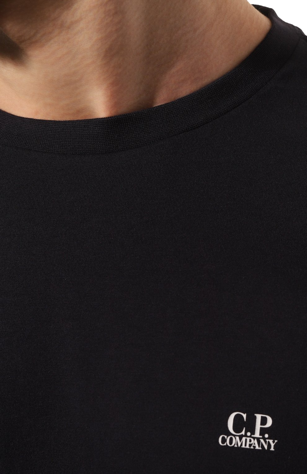 Хлопковая футболка C.P. COMPANY темно-синего цвета по цене 10400 руб., арт. 14CMTS046A-005100W, фото 5 Хлопковая футболка C.P. COMPANY, арт. 14CMTS046A-005100W, фото 5