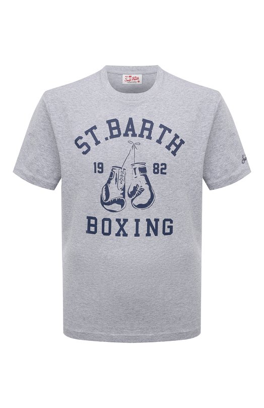 Хлопковая футболка MC2 Saint Barth STBM/TSHIRT MAN/06547D Серый STBM/TSHIRT MAN/06547D