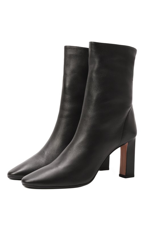 Кожаные ботильоны Manzoni 85 Aquazzura MNZMIDB0/NAP Чёрный MNZMIDB0/NAP