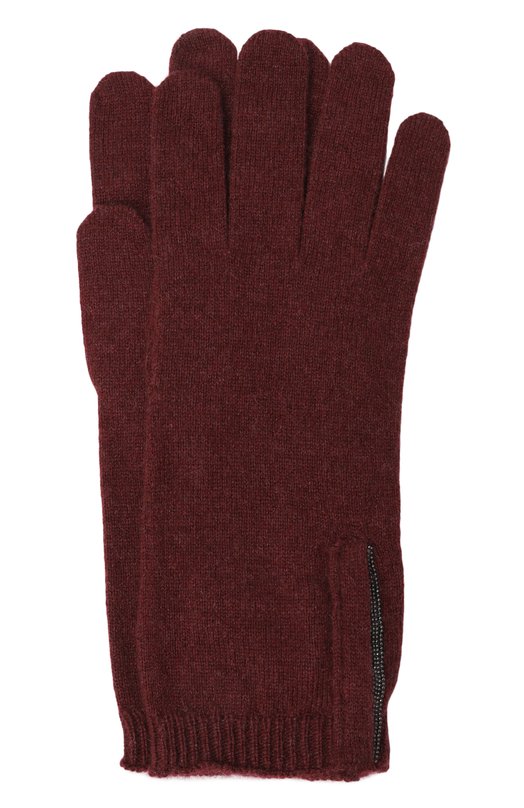 Кашемировые перчатки Brunello Cucinelli M12147189 Бордовый M12147189