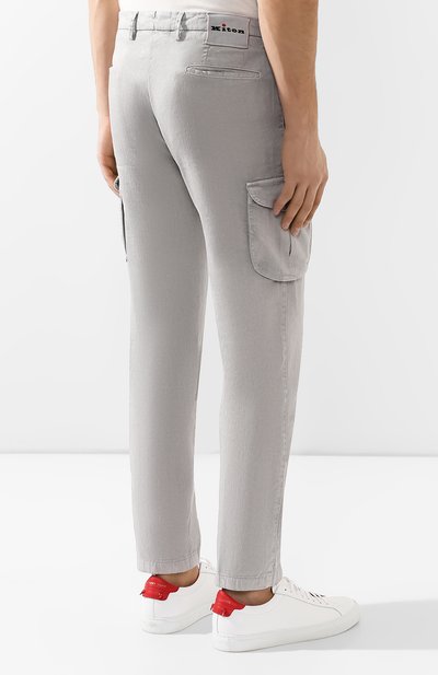 Брюки-карго изо льна и хлопка KITON, арт. UFPPCAJ07R61, фото 4