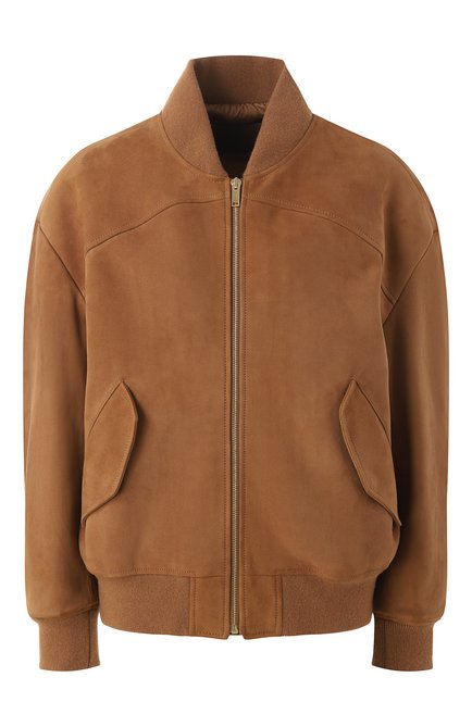 Женский замшевый бомбер MVST, арт. SUEDE LEATHER B0MBER