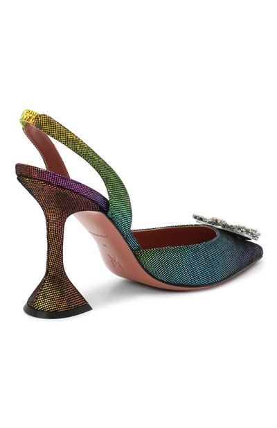 Текстильные туфли begum AMINA MUADDI, арт. BEGUMSLING/METAL/RAINB0W, фото 4