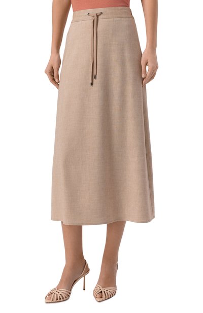 Юбка изо льна и вискозы LORENA ANTONIAZZI, арт. P2639G030A/5154, фото 3