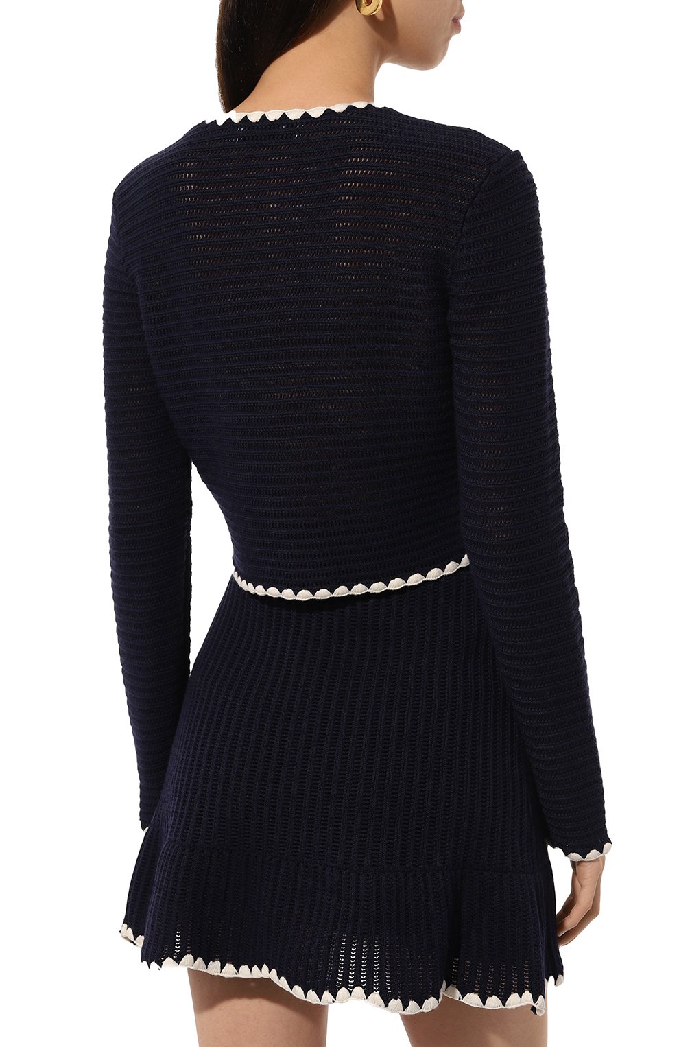 Кардиган из хлопка и вискозы SELF-PORTRAIT, арт. PF24-131J-BL, фото 4