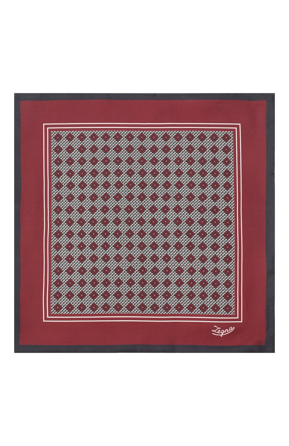 Шелковый платок ZEGNA бордового цвета по цене 15650 руб., арт. Z8J06/39C, фото 3 Шелковый платок ZEGNA, арт. Z8J06/39C, фото 3