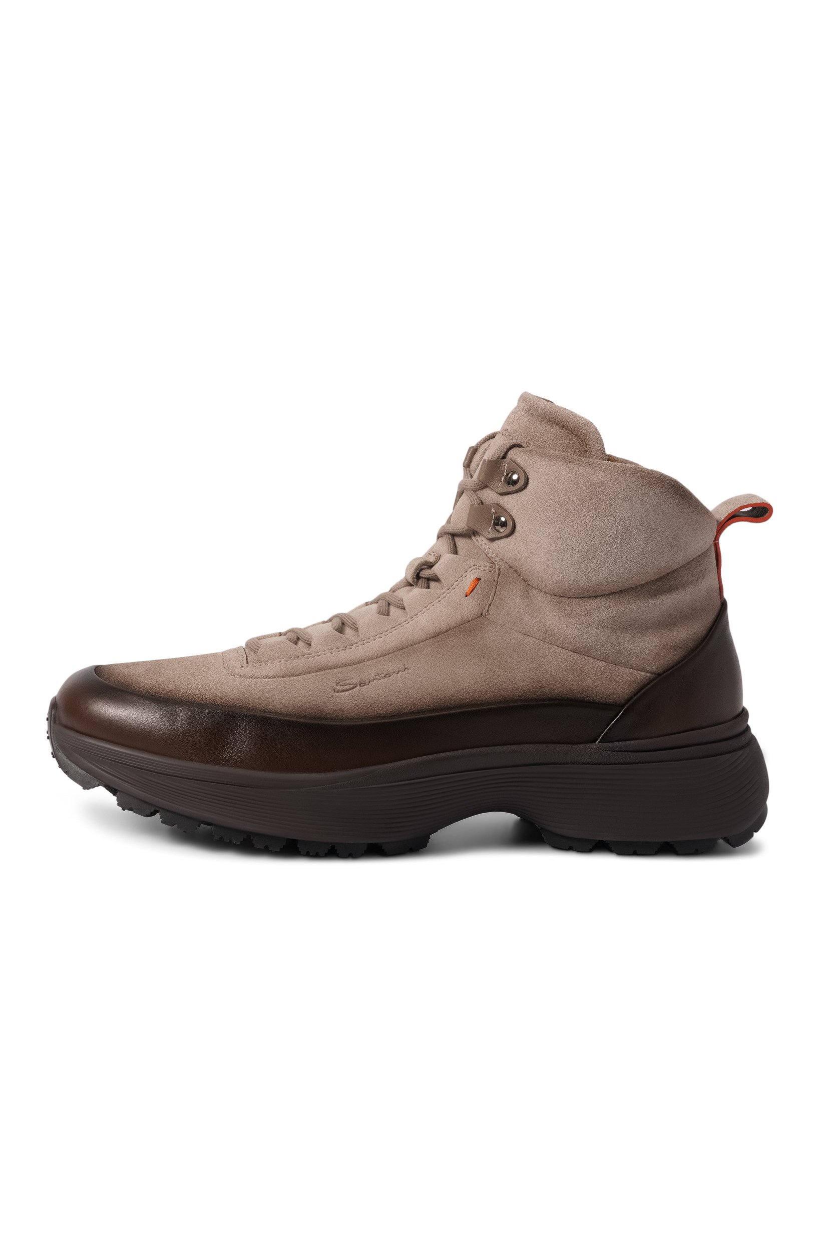 Замшевые ботинки SANTONI бежевого цвета по цене 106500 руб., арт. MBBG22268SNEKUII, фото 3 Замшевые ботинки SANTONI, арт. MBBG22268SNEKUII, фото 3