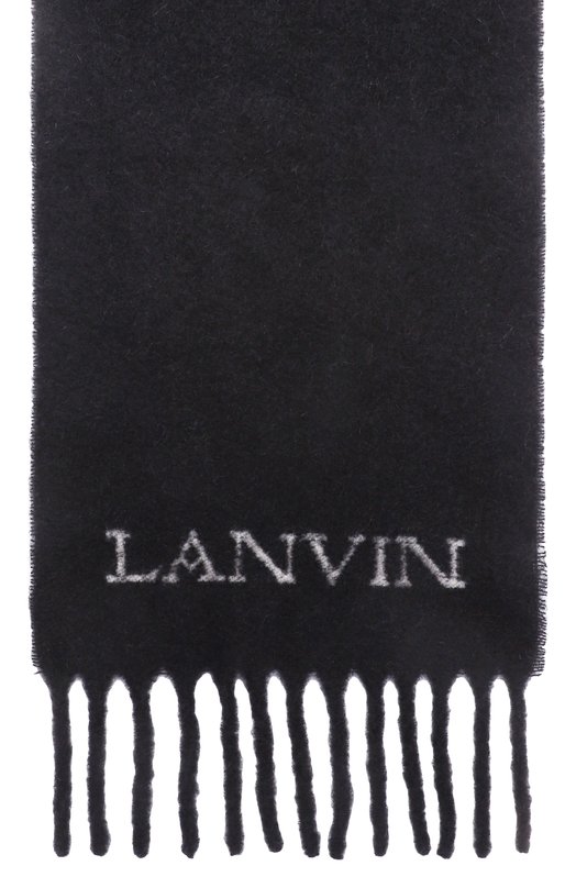 Шерстяной шарф Lanvin 710003814 Чёрный  710003814 Фото 4