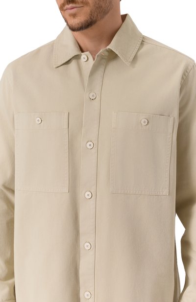 Хлопковая куртка-рубашка BOSS ORANGE, арт. 50545436, фото 5