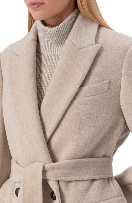 Пальто из шерсти и кашемира Brunello Cucinelli MD5329893 Кремовый  MD5329893 Фото 5