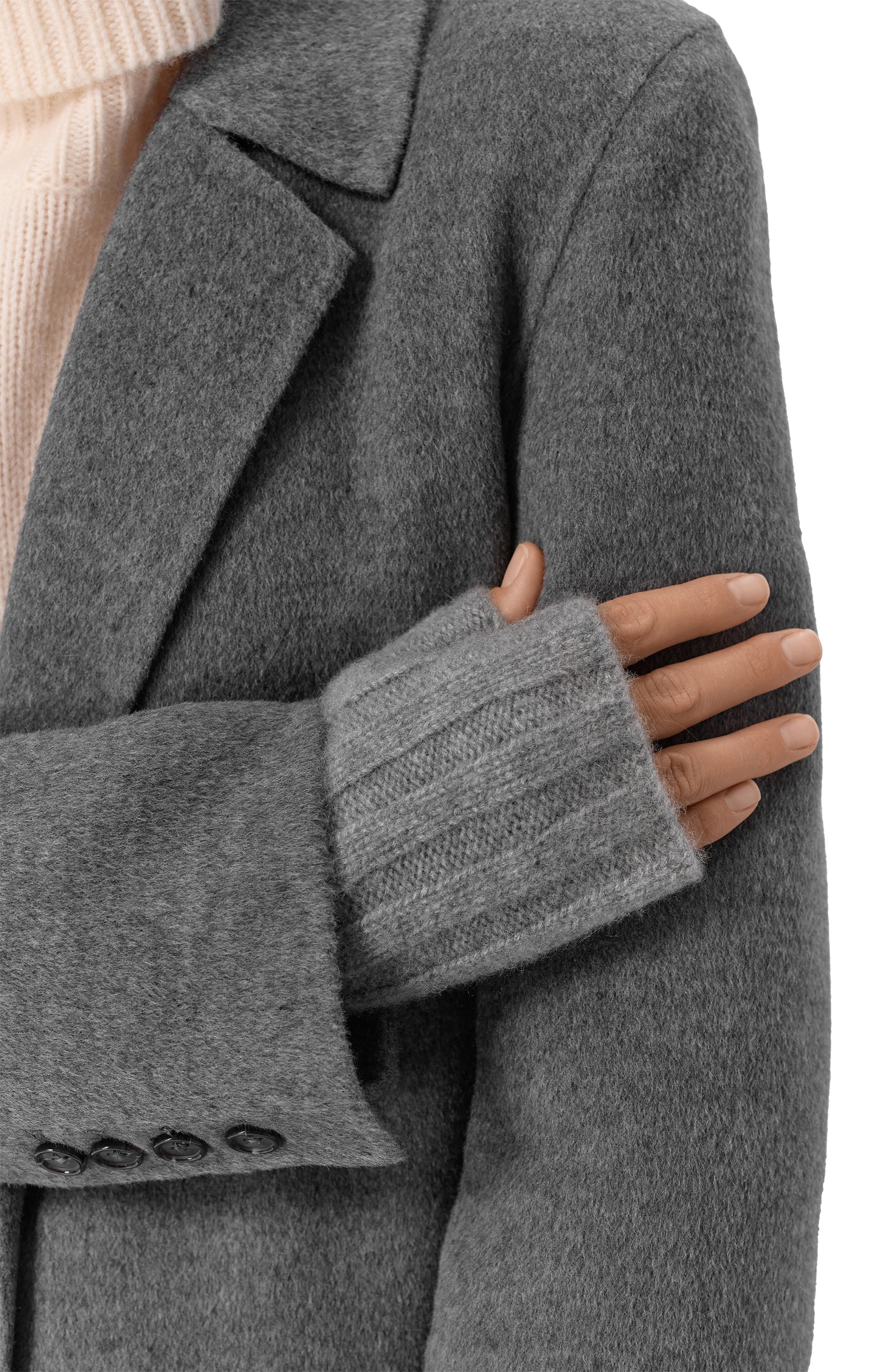 Кашемировые митенки HERNO серого цвета по цене 29050 руб., арт. MANIC006D/71040, фото 2 Кашемировые митенки HERNO, арт. MANIC006D/71040, фото 2